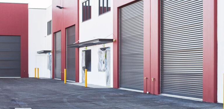 closed commercial garage doors